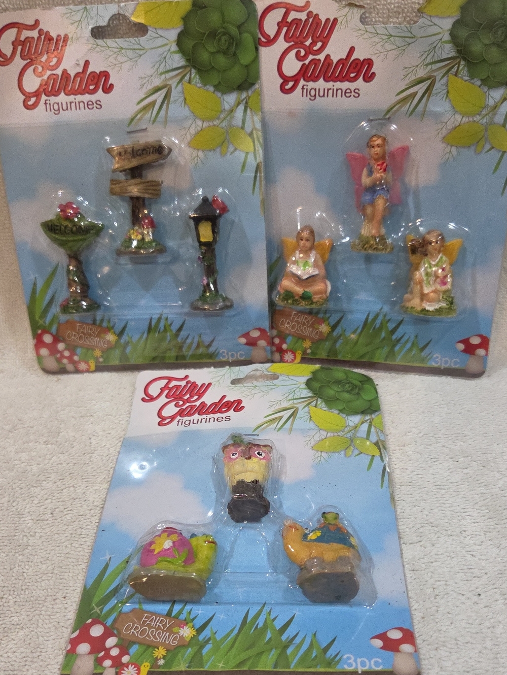 FAIRY GARDEN FIGURES (3 PACKS)